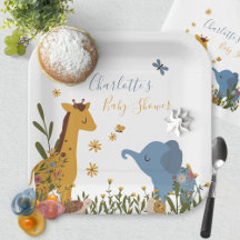 Niedliche Babys Floral Baby Shower Square