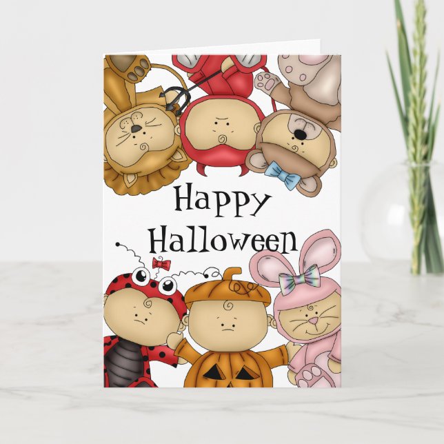 Niedliche Babys glückliches Halloween Karte (Vorderseite)