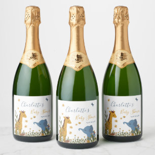 Niedliche Babytier-Blumen-Baby-Shower