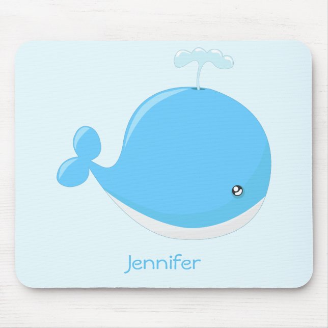 Niedliche Babywal kawaii Cartoonkinder Mousepad (Vorne)