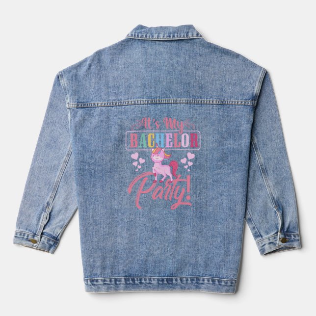 Niedliche Bachelor-Party Jeansjacke (Rückseite)