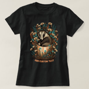 Niedliche Badger in einer Tasse, Badger Liebhaber T-Shirt