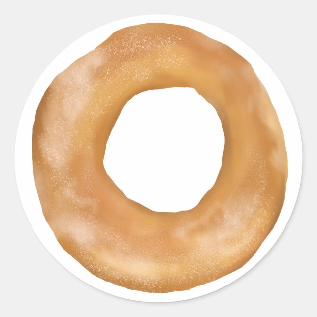 Niedliche "BAGEL" Hand bemalt Runder Aufkleber (Vorderseite)