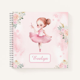 Niedliche Ballerina Blumengeschenk Geburtstagskart Notizbuch