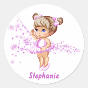 Niedliche Ballerina Girl Personalisiert Stickers