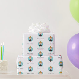 Niedliche Ballerina in Black Dress Kindergeburtsta Geschenkpapier