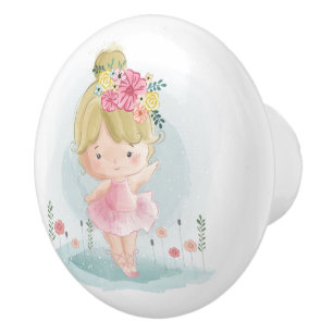 Niedliche Ballerina Keramik Knob Keramikknauf
