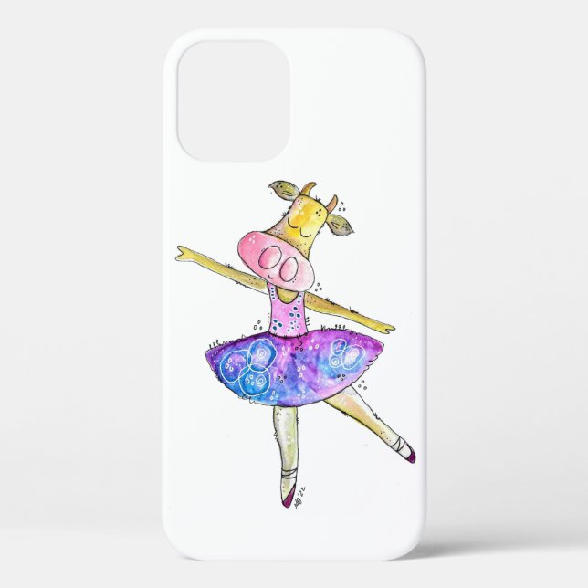 Niedliche Ballerina Kuh Case-Mate iPhone Hülle (Rückseite)