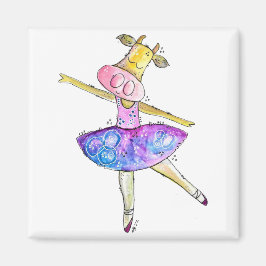 Niedliche Ballerina Kuh Magnet