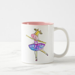 Niedliche Ballerina Kuh Zweifarbige Tasse