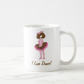 Niedliche Ballerina - rosa Tänzer Kaffeetasse