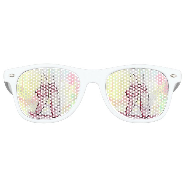 Niedliche Ballet Schuhskizze Wasserfarbe Handgezei Partybrille (Vorderseite)
