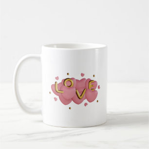 Niedliche Ballons Herz Liebe Kaffeetasse