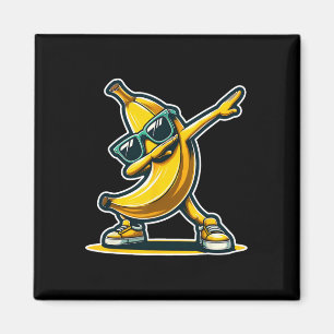Niedliche Banane in Sungles Tanzt Shirt Sonnige Ki Magnet