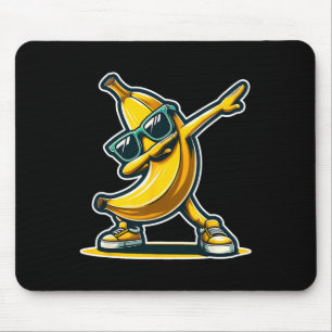 Niedliche Banane in Sungles Tanzt Shirt Sonnige Ki Mousepad
