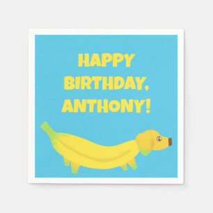 Niedliche Bananenhunde - Kundenspezifisches Party Serviette