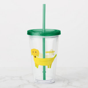 Niedliche Bananenhunde Personalisiert Acryltrinkbecher