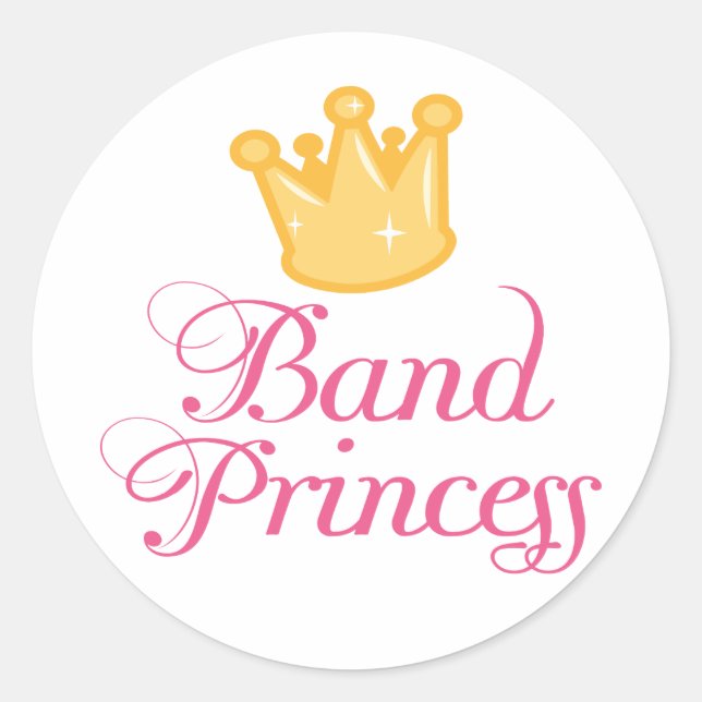 Niedliche Band Princess Music-Geschenk Runder Aufkleber (Vorderseite)