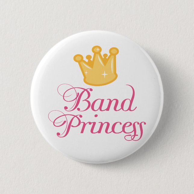 Niedliche Band-Prinzessin Music Gift Button (Vorderseite)