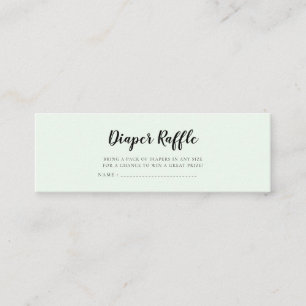 Niedliche Bären Babydusche - Preisgeld verlosen Mini Visitenkarte