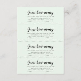 Niedliche Bären Babydusche Rate wie viele Spielkar Begleitkarte