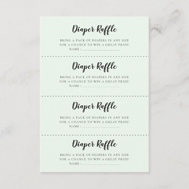 Niedliche Bären Babydusche Windeln Raffelkarte Begleitkarte (Vorderseite)