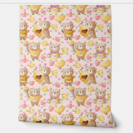 Niedliche Bären und Honig Tapete