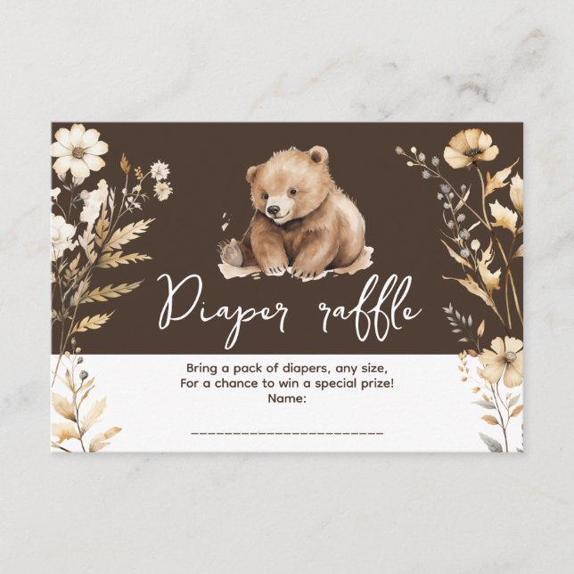 Niedliche Bärenaquarine Kinderduschkarte Begleitkarte (Vorderseite)