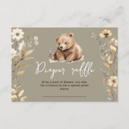 Niedliche Bärenaquarine Kinderduschkarte Begleitkarte