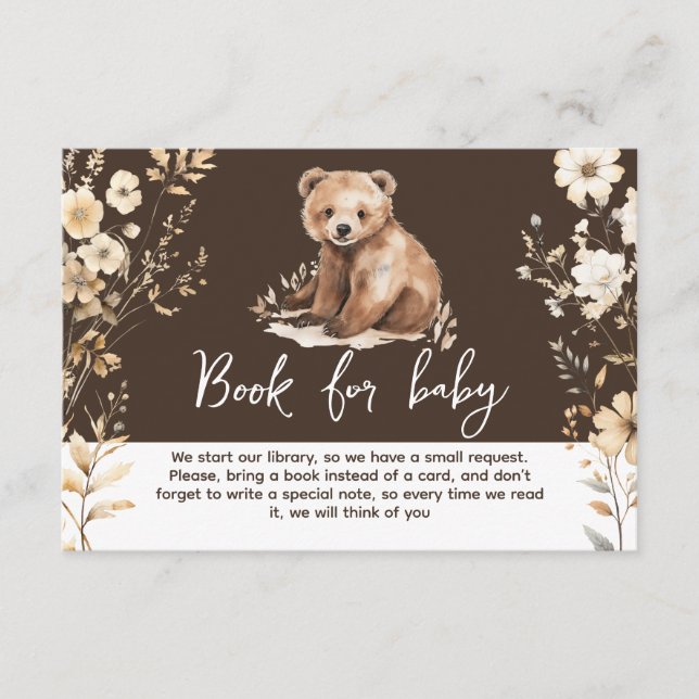 Niedliche Bärenaquarine Kinderduschkarte Begleitkarte (Vorderseite)