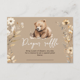 Niedliche Bärenaquarine Kinderduschkarte Begleitkarte