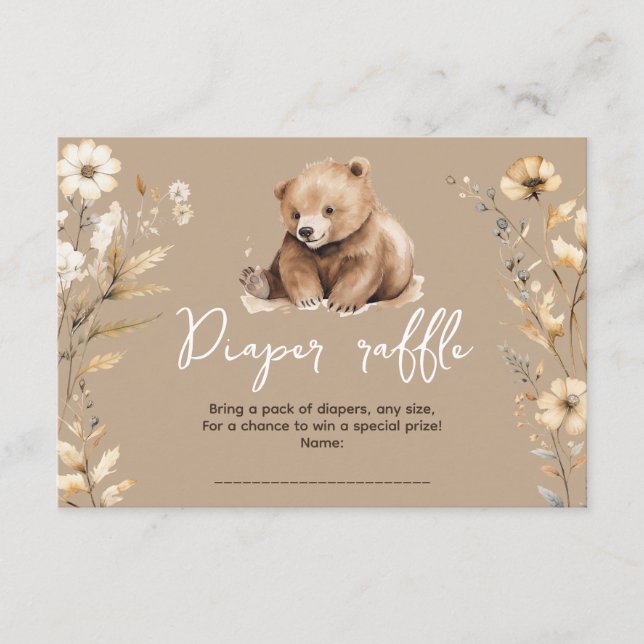 Niedliche Bärenaquarine Kinderduschkarte Begleitkarte (Vorderseite)