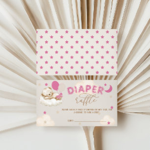 Niedliche Bärenblasen Rosa Windelwölfe Begleitkarte