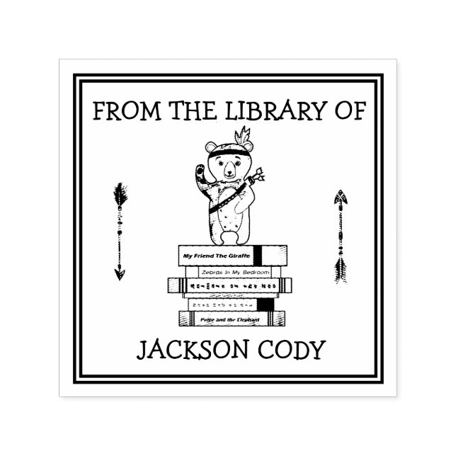 Niedliche Bärenbücher aus der Kinderbibliothek Permastempel (Design)