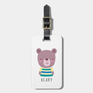 Niedliche Bärendarstellung - Anpassbar Gepäckanhänger