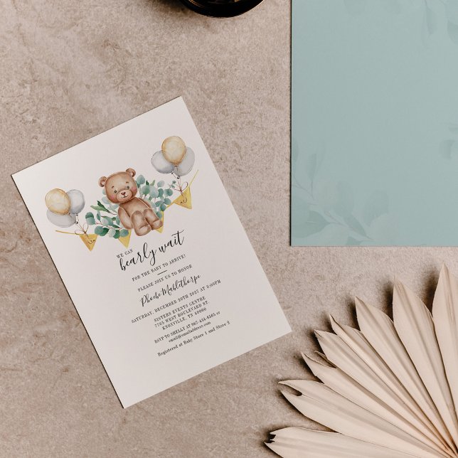 Niedliche Bärendusche Eukalyptus Einladung (Von Creator hochgeladen)