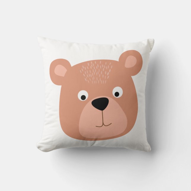 Niedliche Bärenfläche Kissen (Vorderseite)