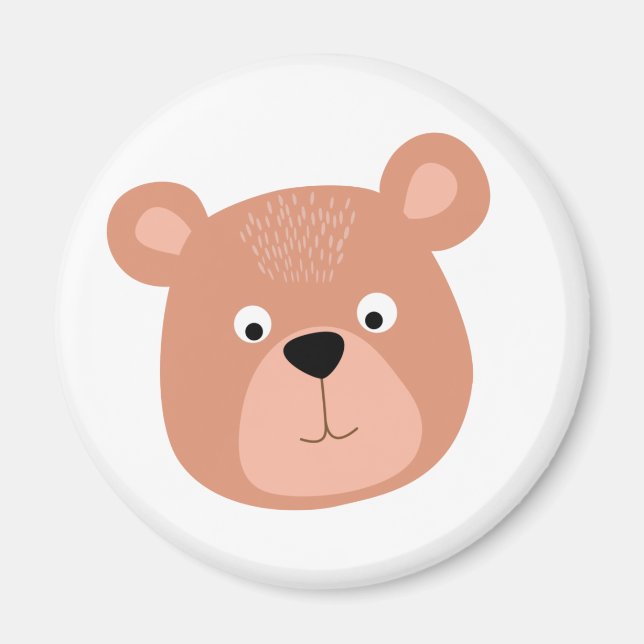 Niedliche Bärenfläche Magnet (Vorne)