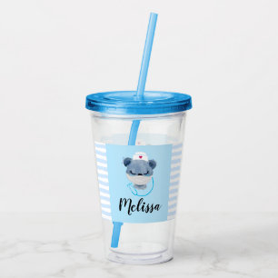 Niedliche Bärennahrung mit einer medizinischen Mas Acryltrinkbecher