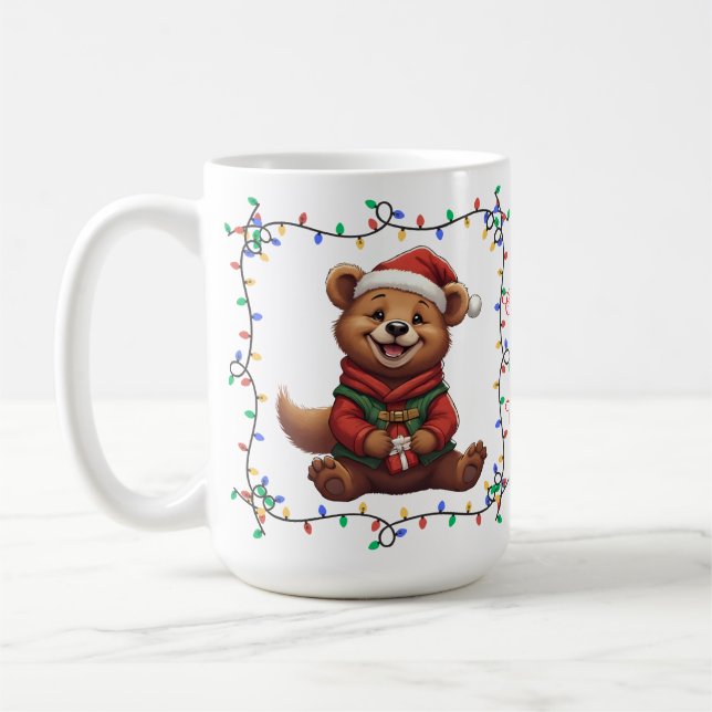Niedliche Bärenweihnachtsfeier Tasse (Links)