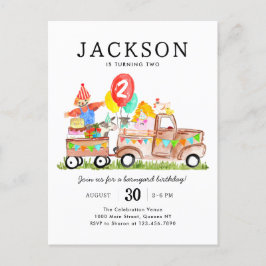 Niedliche Barnyard Tiere LKW Kids Farm Geburtstag Postkarte