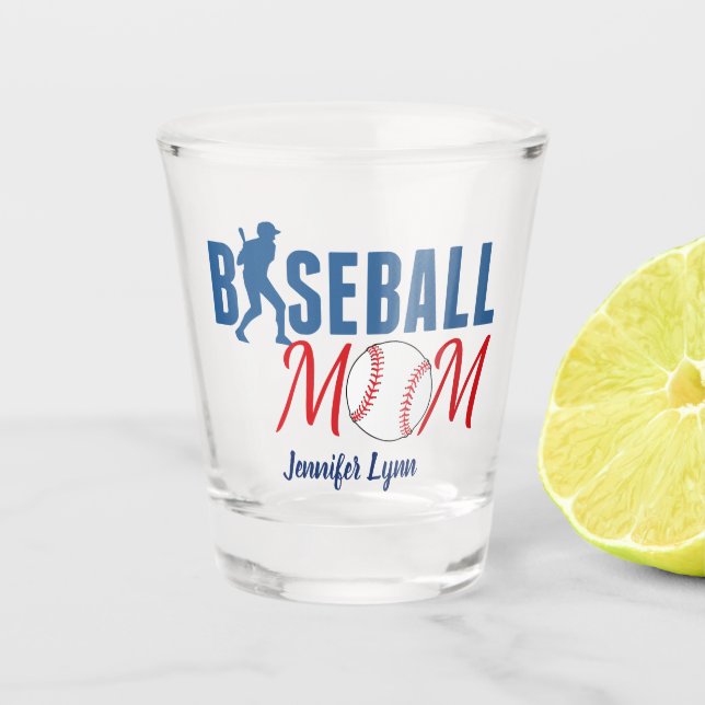 Niedliche Baseball-Mama Schnapsglas (Vorderseite)