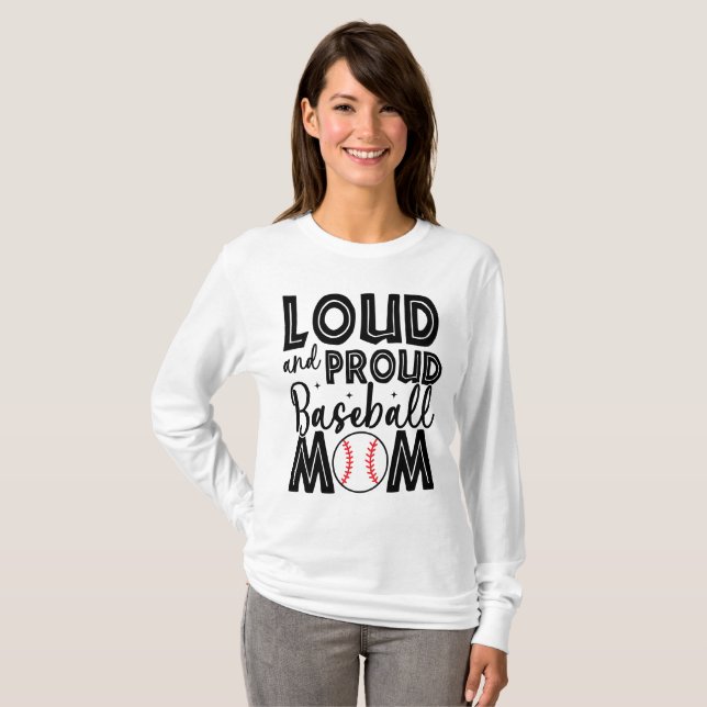 Niedliche Baseball-Mama T-Shirt (Vorne ganz)