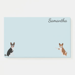 Niedliche Basenji Hound Hunde Rasse Personalisiert Post-it Klebezettel