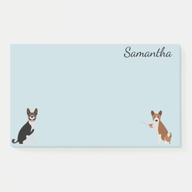 Niedliche Basenji Hound Hunde Rasse Personalisiert Post-it Klebezettel (Vorderseite)
