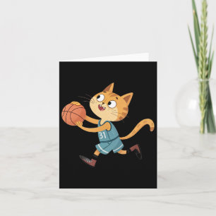 Niedliche Basketballkatze Karte