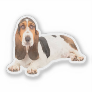 Niedliche Basset-Hunde-Form Aufkleber