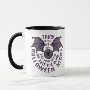 Niedliche Bat Halloween Tasse - Trick oder Trete