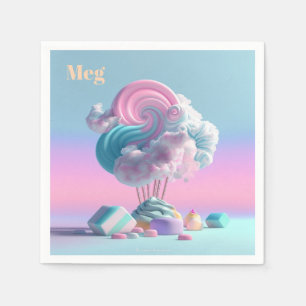 Niedliche Baumwolle Candy Clouds Personalisiert Na Serviette