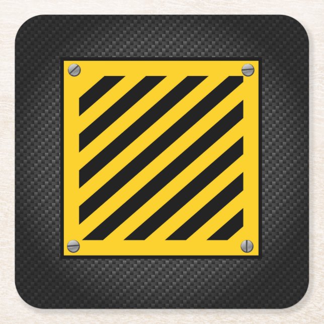 Niedliche Baustelle Gelbe Abdeckung Rechteckiger Pappuntersetzer (Vorderseite)